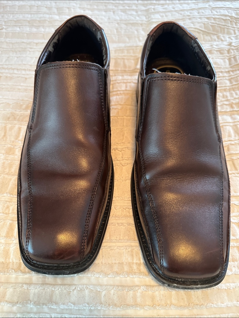 Dockers Men's Dark Brown Leather Slip-On Loafers